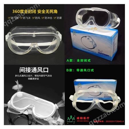 防飞溅防护眼镜源头生产 CE认证防护眼镜 威阳