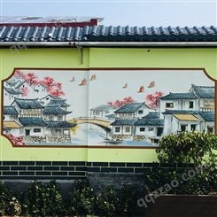 成都户外墙体彩绘 美丽乡村文化墙彩绘壁画服务厂家