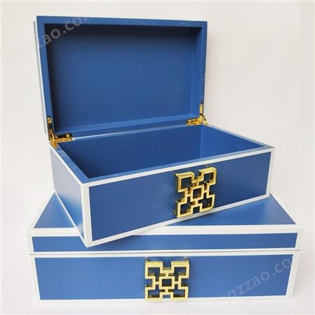 创意新中式收纳首饰盒软装样板间摆件卧室木质工艺品木盒加印logo