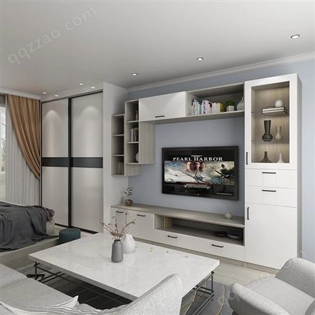 私人订制 西安美式古典电视柜 北欧简约实木电视柜 客厅电视柜价格