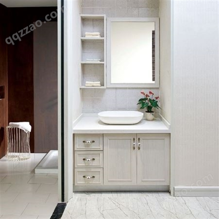 百和美全铝浴室柜 现代家居铝合金浴室柜门板 卫生间洗脸洗手盆