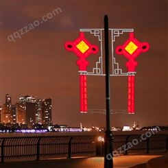 道路灯杆装饰福字图案LED中国结-宁夏中卫地区