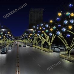 节日造型-新年亮化--道路广场亮化-夜景照明-小行星