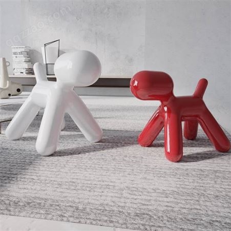 玻璃钢小狗坐凳 儿童卡通造型座椅 抽象美陈摆件定制