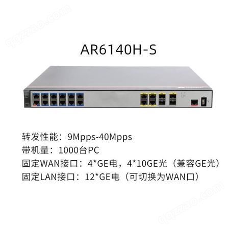 AR6140H-S 华为企业有线路由器千兆多WAN口核心VPN网关万兆