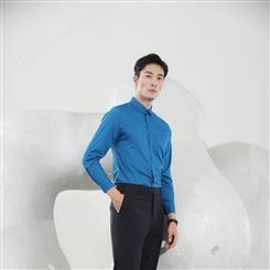 绣女织梦男衬衫工作服厂家定制 2020新款浅紫色男商务夏款短袖衬衫 衬衣