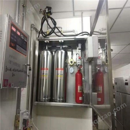 潮州酒店厨房灭火设备  单双瓶组厨房灭火设备安装