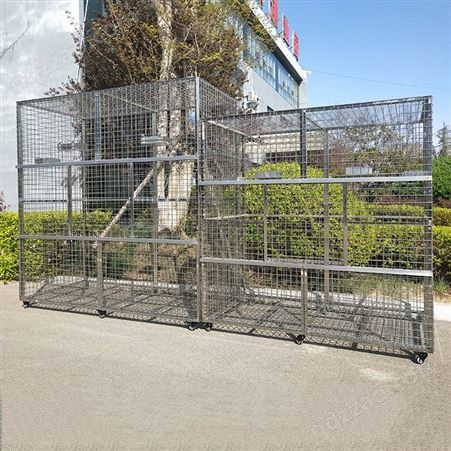 大型不锈钢鹦鹉笼鸟笼带滑动轮狗笼猫笼质量好
