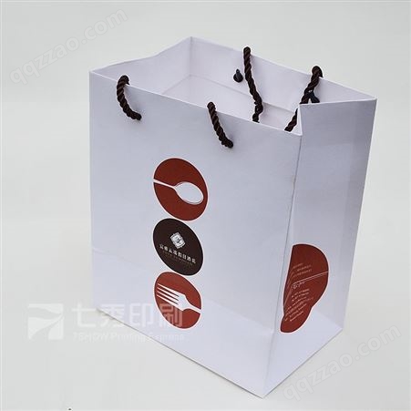 七秀印刷手提袋定制l高档企业宣传皮纸袋定做购物包装化妆礼品袋