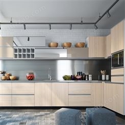 家居 定制中欧式厨房橱柜 多功能储物柜 大容量铝合金无甲醛橱柜