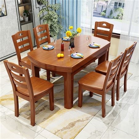 南京全实木餐桌 中式红木圆型带转盘饭桌 花梨木古典餐桌椅定制
