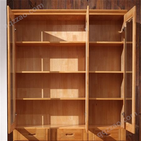 现代简约实木书柜 书架置物架 落地整墙学生原木书柜 客厅收纳书柜