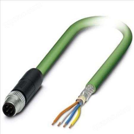 M12-D-4P100兆网络电缆数据传输 PUR/FRNC无卤素M12-D编码4芯航插连接器