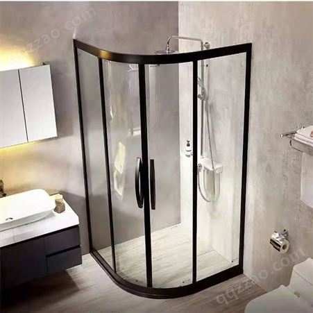 扇型淋浴房价格 简易淋浴房安装 不锈钢淋浴房 铭轩家庭隔断淋浴房