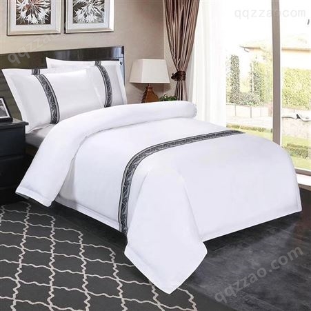 民宿酒店床上用品三件套 保护垫被芯枕芯四件套耐用耐洗 酒店直供可定制logo