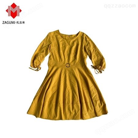 广州扎古米 中国二手市场旧衣服二手女款棉质连衣裙外贸出口