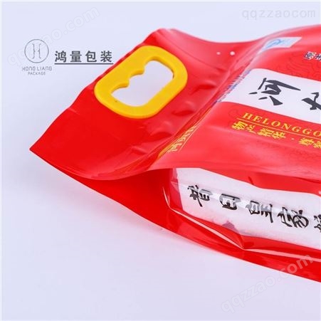 浙江大米编织袋生产厂家 鸿量彩印大米面粉包装袋   河龙贡米包装袋